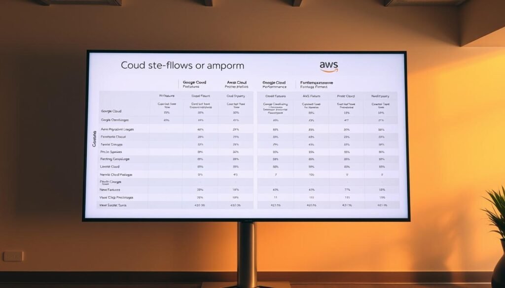 cloud platform comparison chart